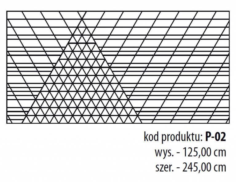 P-02 - wys. 125,00 cm - Panel ogrodzeniowy o wzorze trójkąta