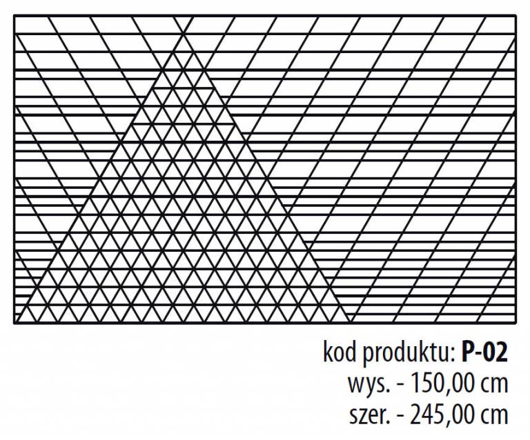 P-02 - wys. 150,00 cm - Panel ogrodzeniowy o wzorze trójkąta