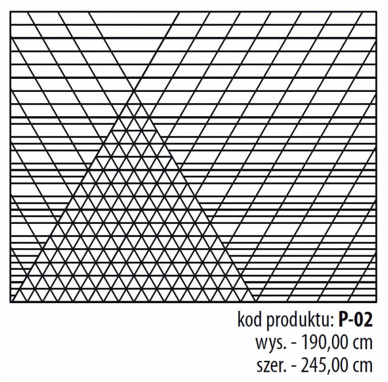 P-02 - wys. 190,00 cm - Panel ogrodzeniowy o wzorze trójkąta