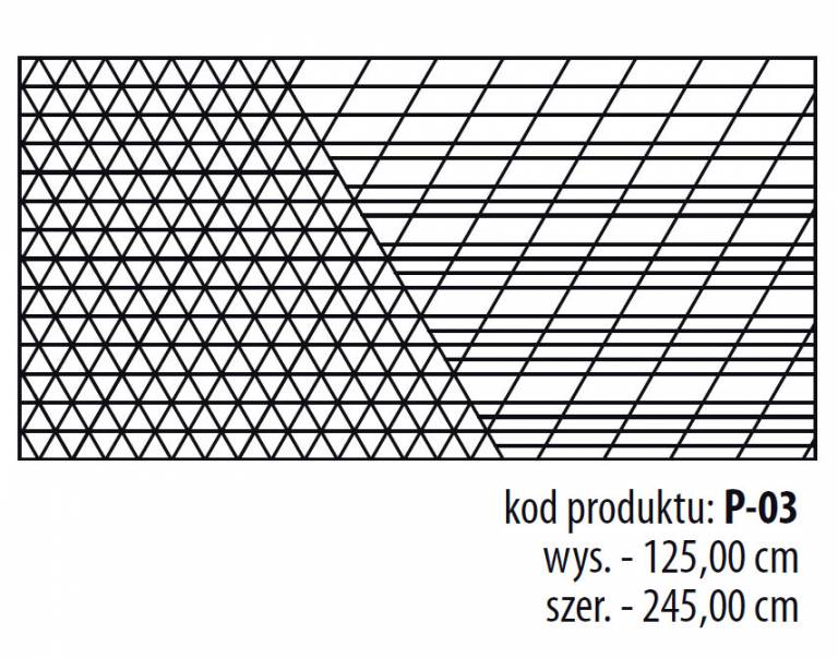 P-03 - wys. 125,00 cm - Panel ogrodzeniowy o wzorze trapezu