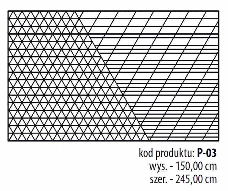 P-03 - wys. 150,00 cm - Panel ogrodzeniowy o wzorze trapezu