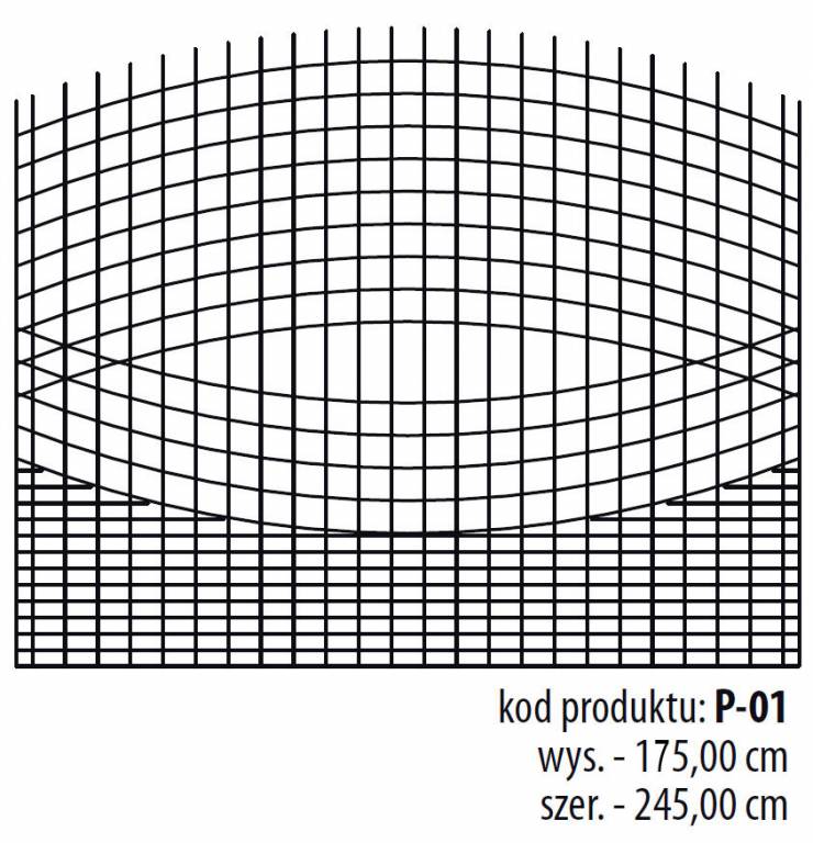 P-01 - wys. 175,00 cm - Panel ogrodzeniowy o wzorze łuku