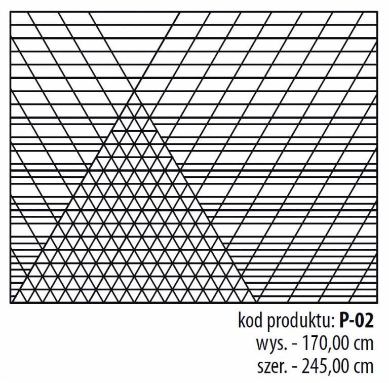 P-02 - wys. 170,00 cm - Panel ogrodzeniowy o wzorze trójkąta